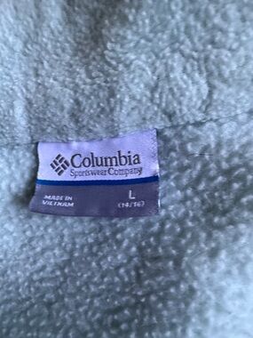 Columbia Light Blue Fleece Jacket - Columbia Sportswear
